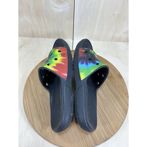 Crocs Classic Tie Dye Multicolor Sandal Slides Unisex Mens 9 Womens 11 - Picture 6 of 8